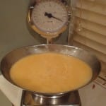 Weighing the puree
